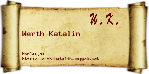 Werth Katalin névjegykártya